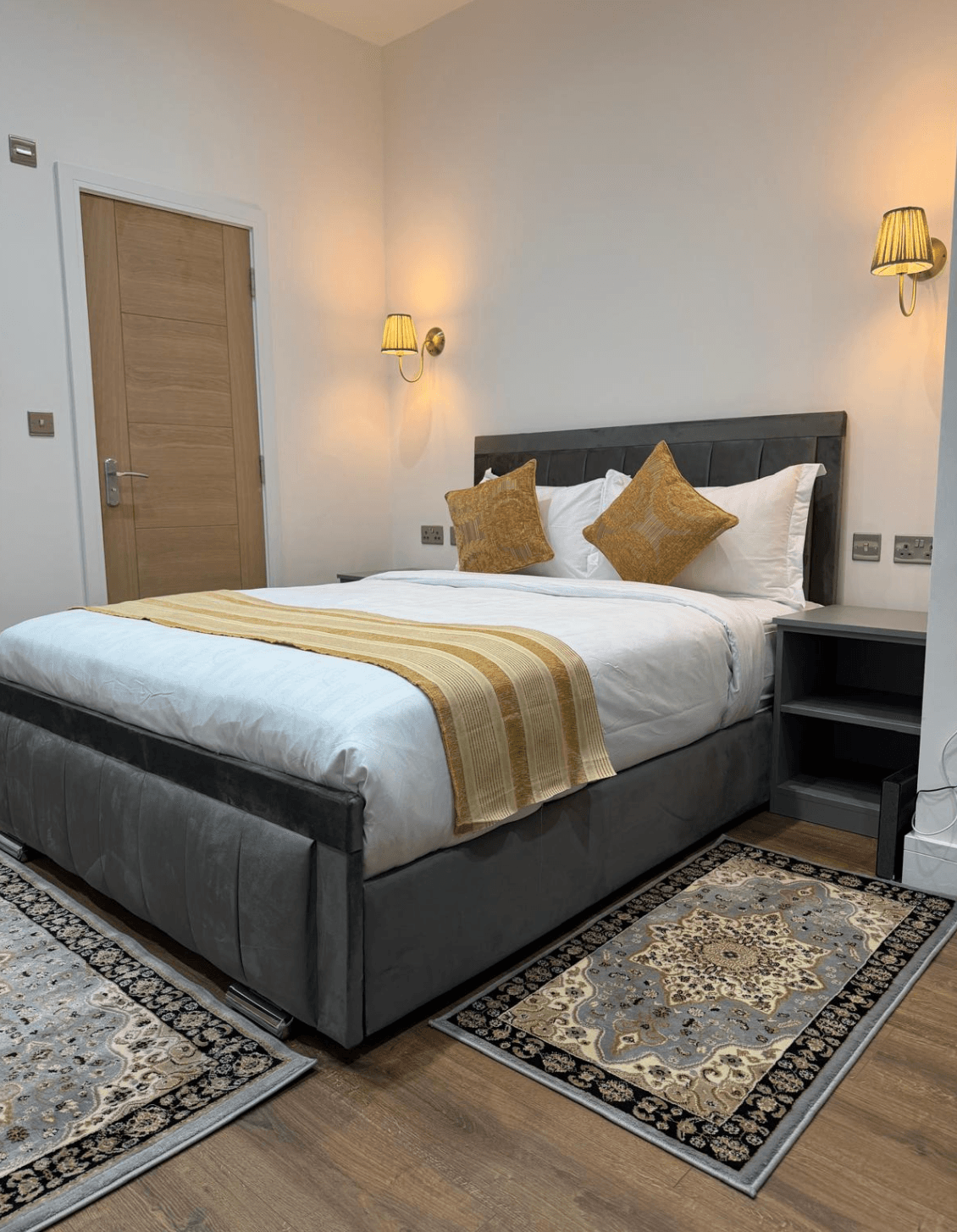 Bedroom — double rug view